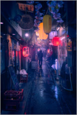 Poster  Tokyo Blue Rain - Javier De La