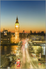 Poster  Big Ben and Westminster Bridge at Dusk - Fraser Hall