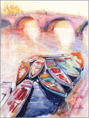 Canvas print  Boats on the Seine - Anastasia Mamoshina