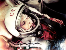 Wood print  Yuri Gagarin onboard Vostok 1