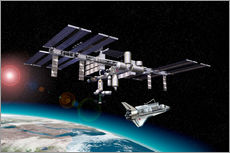 Wall sticker  Space Station in Earth orbit - Leonello Calvetti