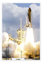 Poster Space shuttle Atlantis launches