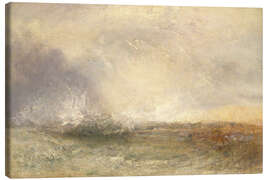Canvas print  Stormy sea breaking on a shore - Joseph Mallord William Turner