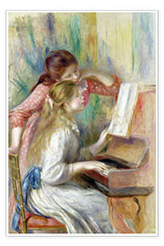 Poster Young Girls at the Piano