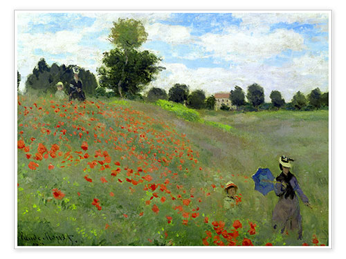 Poster Poppy field at Argenteuil, detail