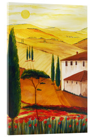 Acrylic print  Tuscan idyll 3 (brighter) - Christine Huwer