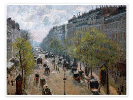 Poster  Boulevard Montmartre - Camille Pissarro