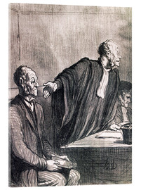 Acrylic print  Court case: trompe par sa femme - Honoré Daumier