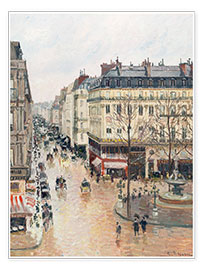 Poster  The Rue Saint-Honoré in the Afternoon - Camille Pissarro