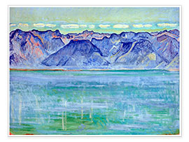 Poster  Lake Geneva with Savoyerberge - Ferdinand Hodler
