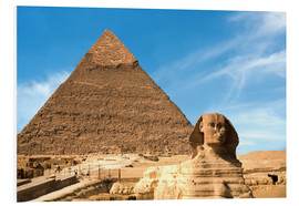 Foam board print  Sphinx in front of the Great Pyramid - Miva Stock