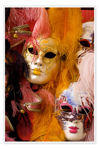 Poster Colorful carnival masks