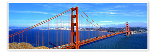 Poster Golden Gate bridge from above