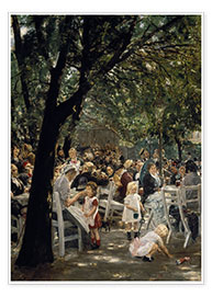 Poster  Munich beer garden - Max Liebermann