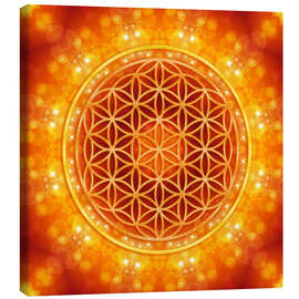 Canvas print  Flower of life - golden age - Dolphins DreamDesign