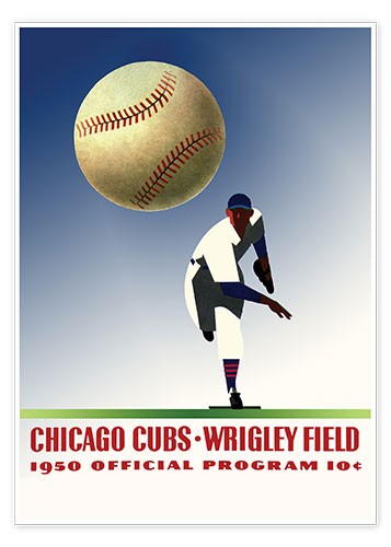 Poster chicago cubs 1950