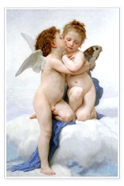 Poster  The first kiss - William Adolphe Bouguereau