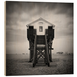 Wood print  Toilet on the beach - Carsten Meyerdierks