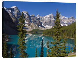 Canvas print  Lake in front of the Canadian Rockies - Paul Thompson
