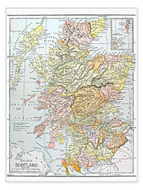 Poster  Map of Scotland