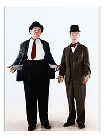 Poster  Laurel &amp; Hardy with empty pockets