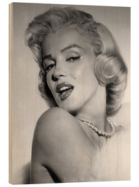 Wood print  Marilyn Monroe