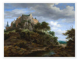 Poster  The castle Bentheim - Jacob Isaacksz van Ruisdael