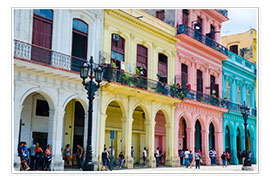Poster Colorful facades in Havana
