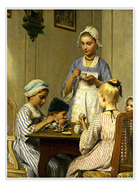 Poster  Das Kinderfrühstück. 1879 - Albert Anker
