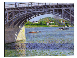 Aluminium print  Bridge at Argenteuil - Gustave Caillebotte