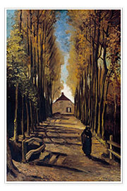 Poster  Poplar avenue in autumn - Vincent van Gogh