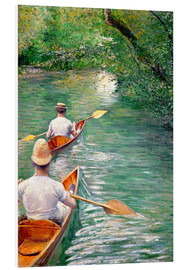 Foam board print  Paddle boats - Gustave Caillebotte