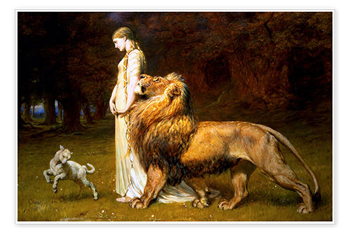 Poster Una and the Lion, from Spenser's Faerie Queene