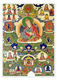 Poster  Thangka of Padmasambhava - Tibetan School