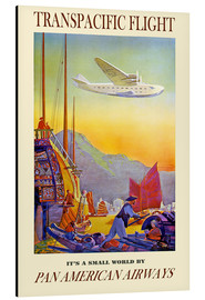 Aluminium print  it's a small world - Vintage Travel Collection