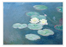 Poster  Waterlilies, Evening - Claude Monet