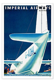 Poster Imperial Airways - seaplane