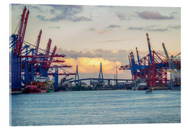 Acrylic print  Container terminal Hamburg Harbour - Dennis Stracke