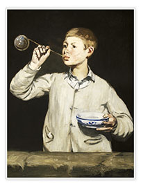 Poster  Boy blowing bubbles - Édouard Manet