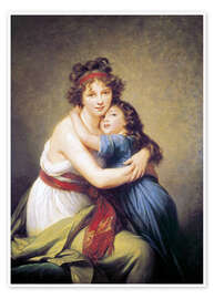 Poster  Elisabeth Louise Vigee-Lebrun with daughter - Elisabeth Louise Vigee-Lebrun