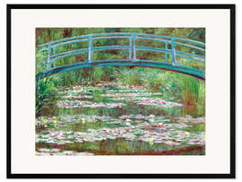 Framed art print  Japanese Footbridge, 1899 - Claude Monet