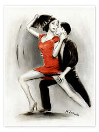 Poster Passionate dance couple