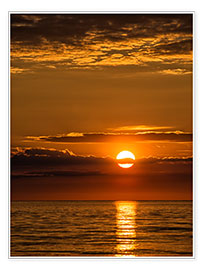 Poster Sunset on shore of the Baltic Sea