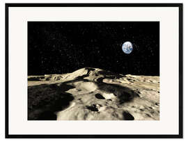 Framed art print  An old lava flow on the earths moon - Ron Miller