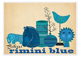 Poster Bitossi Rimini Blue