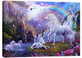 Canvas print  Mystic unicorn castle - Jan Patrik Krasny