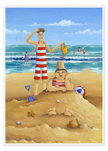 Beach scene by Peter Adderley/MGL Licensing Posterlounge Acrylic print 30 x 20 cm 