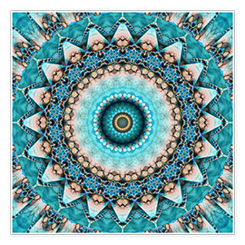Poster  Mandala precious stone turquoise - Christine Bässler