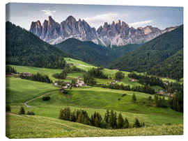 Canvas print  View over Funes in the Dolomites - Andreas Wonisch