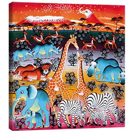 Canvas print  Animals under the stars - Mzuguno